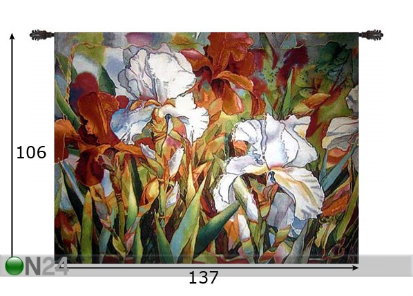 Настенный ковер Гобелен Flower 106x137 см размеры