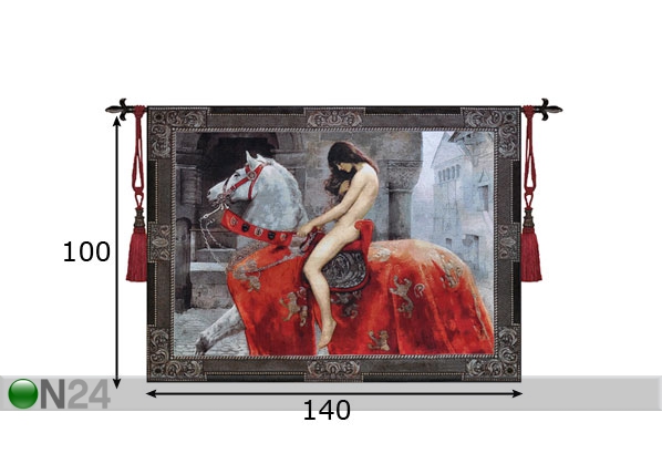 Настенный ковер Гобелен Lady Godiva 140x100 cm размеры