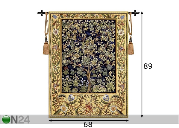 Настенный ковер Гобелен Tree Of Life Small 89x68 см размеры