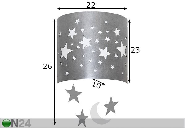Настенный светильник Gwiazdy размеры