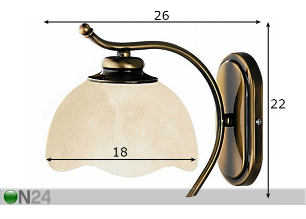 Настенный светильник Patyna V размеры