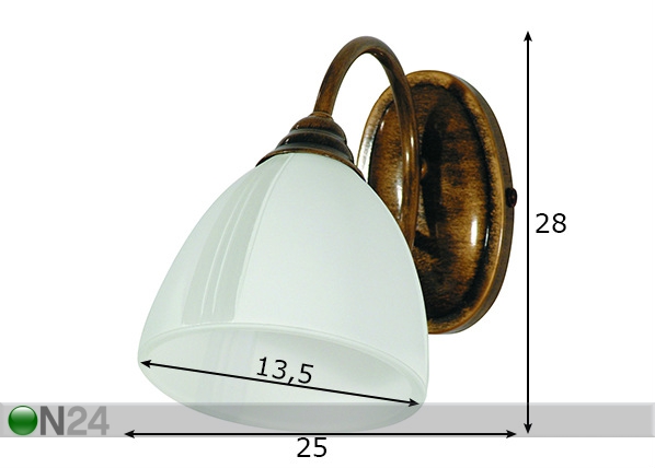 Настенный светильник Rybka размеры