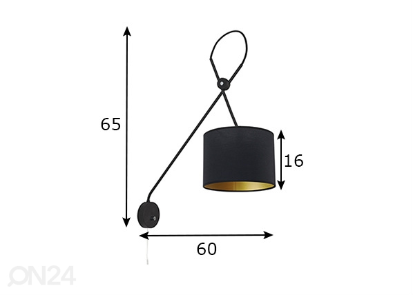 Настенный светильник Viper Black размеры