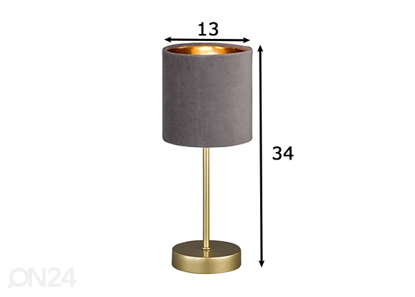 Настольная лампа Aura, серый/золотистый размеры