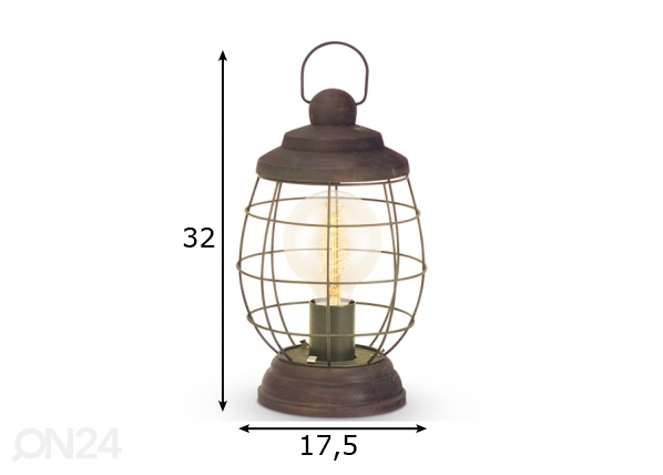 Настольная лампа Bampton размеры