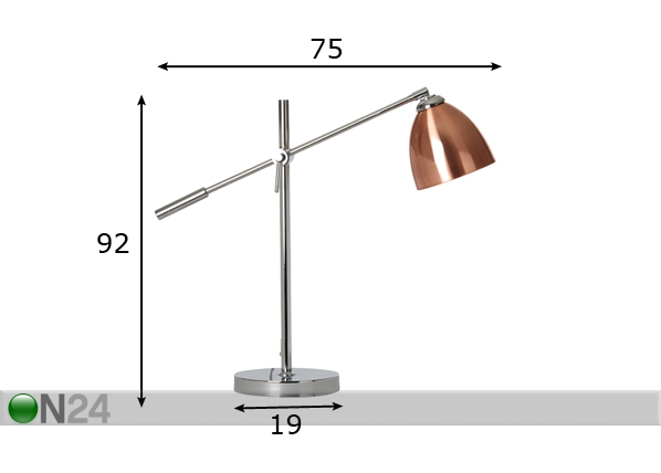 Настольная лампа Bergenс размеры