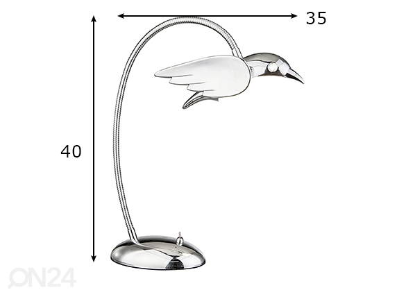 Настольная лампа Bird размеры