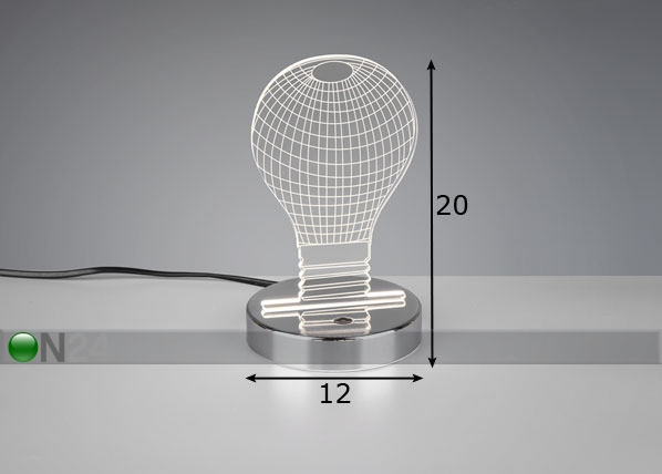 Настольная лампа Bulb размеры