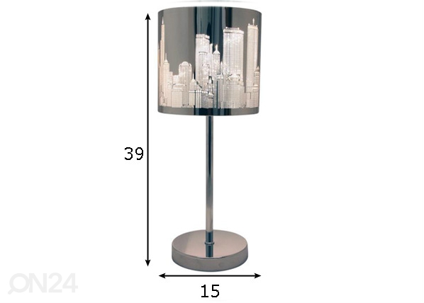 Настольная лампа City размеры