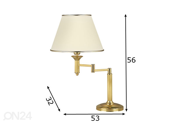 Настольная лампа Classic-2 L размеры