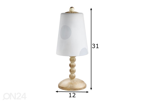 Настольная лампа Evan размеры