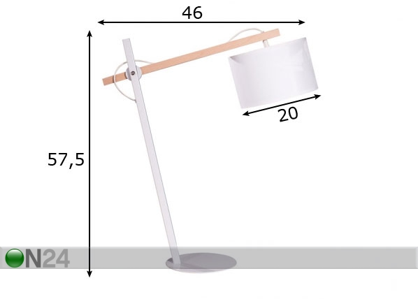 Настольная лампа Frisco размеры