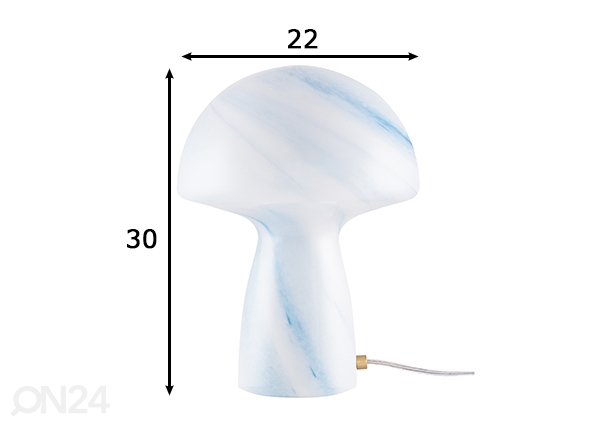 Настольная лампа Fungo Swirl 22, синяя размеры