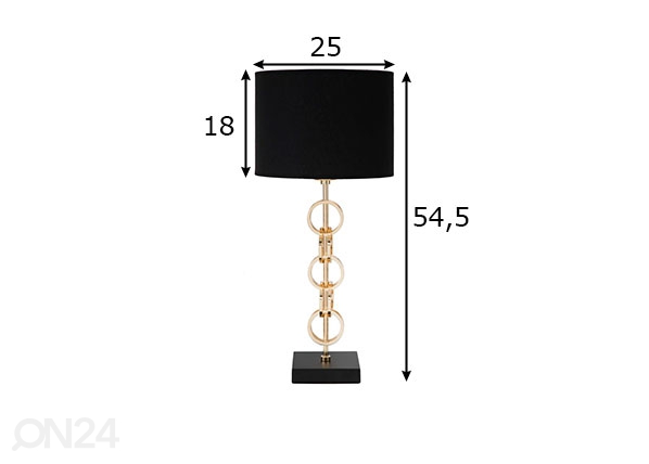 Настольная лампа Glam, золотистый/чёрный размеры