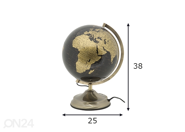 Настольная лампа Globe размеры