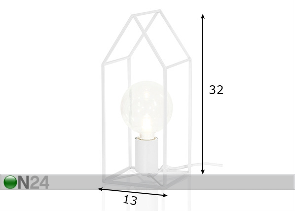 Настольная лампа Home, белый размеры