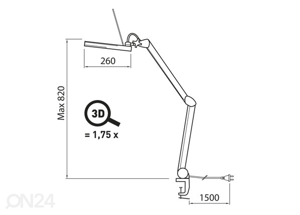 Настольная лампа Loop XL LED размеры