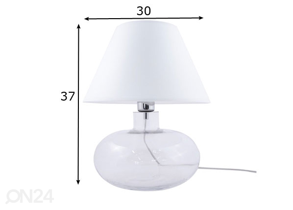 Настольная лампа Mersin White размеры