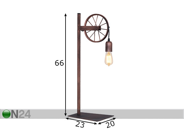 Настольная лампа Min размеры
