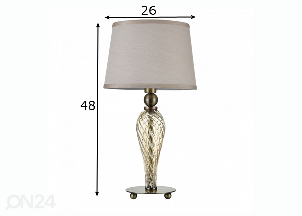 Настольная лампа Murano размеры