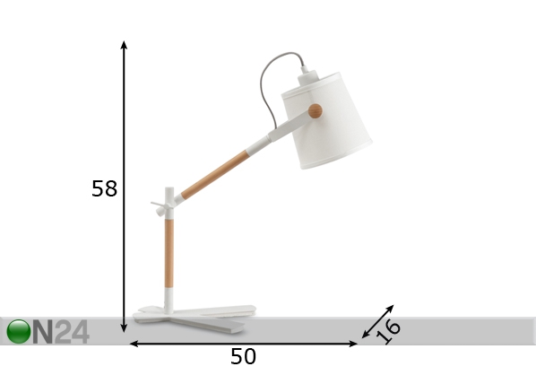 Настольная лампа Nordica размеры