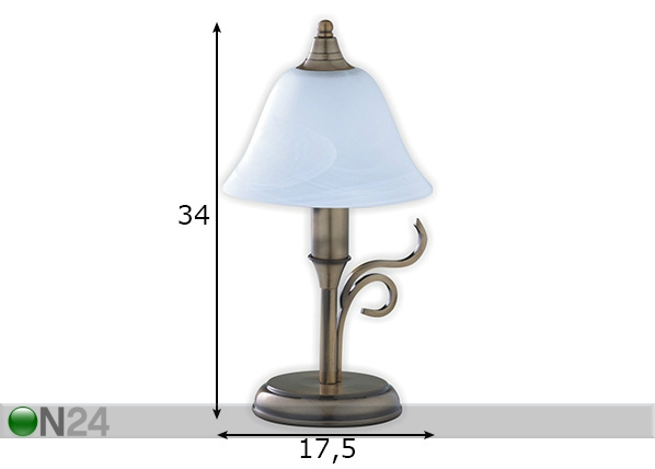 Настольная лампа Patyna III размеры