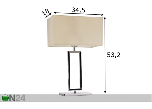 Настольная лампа Quadrate размеры