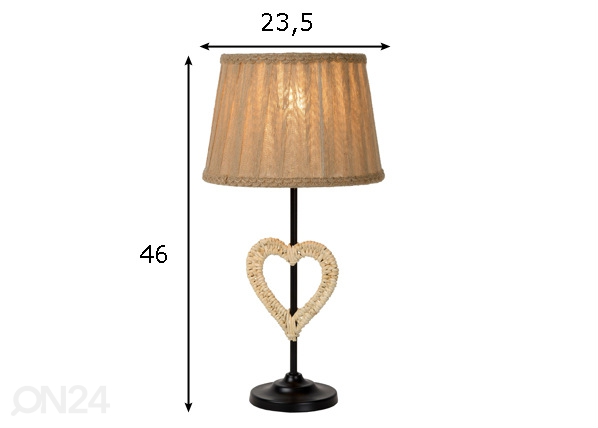 Настольная лампа Shirley размеры
