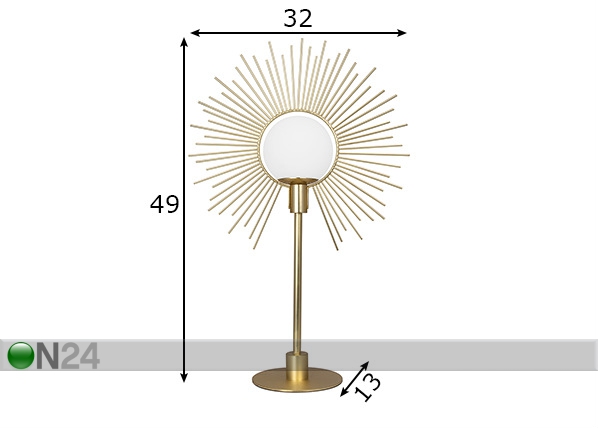Настольная лампа Soleil размеры