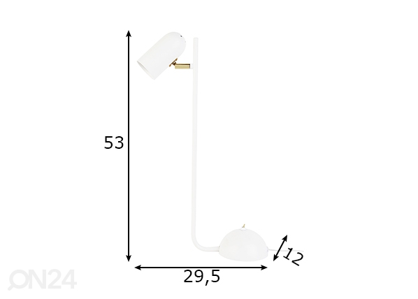 Настольная лампа Swan размеры