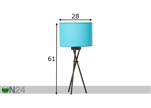 Настольная лампа Trix Black-C размеры