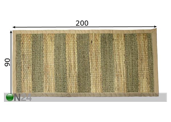Натуральный ковёр 90x200 cm размеры