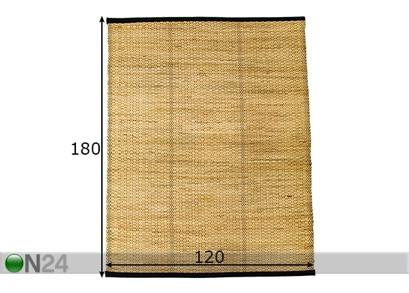 Натуральный ковёр из водного гиацинта 120x180 cm размеры