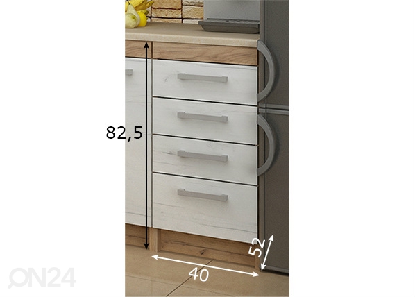 Нижний кухонный шкаф 40 cm размеры