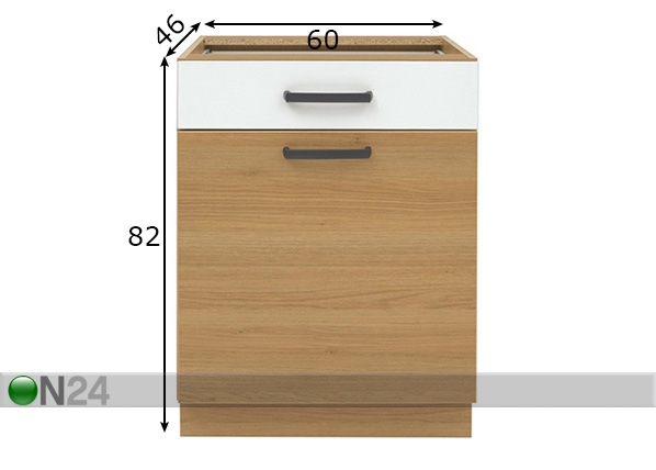 Нижний кухонный шкаф 60 cm размеры