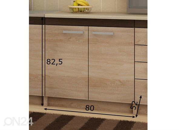 Нижний кухонный шкаф 80 cm размеры