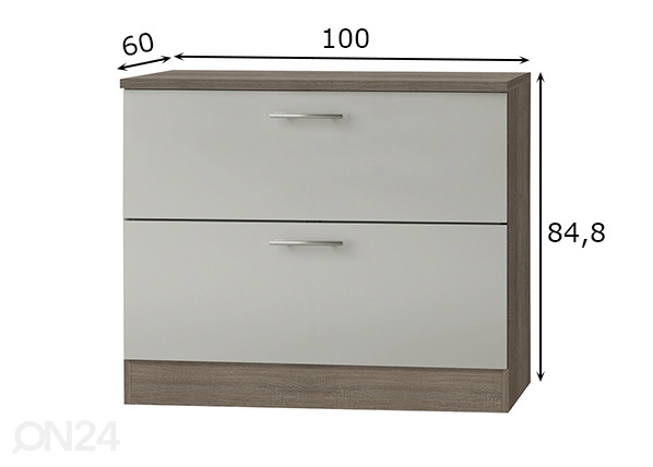 Нижний кухонный шкаф Arta 100 cm размеры