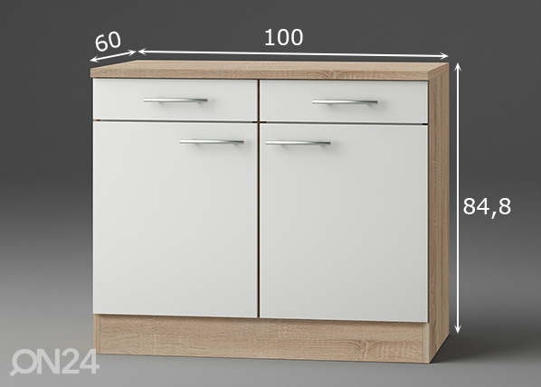 Нижний кухонный шкаф Dakar 100 cm размеры