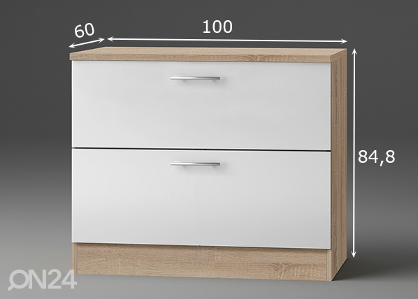 Нижний кухонный шкаф Dakar 100 cm размеры