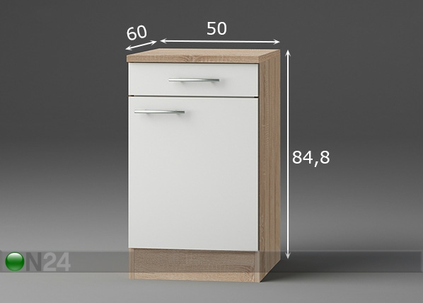 Нижний кухонный шкаф Dakar 50 cm размеры