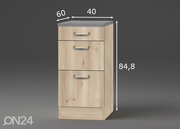 Нижний кухонный шкаф Elba 40 cm размеры