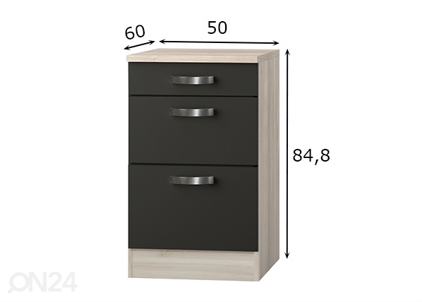 Нижний кухонный шкаф Faro 50 cm размеры
