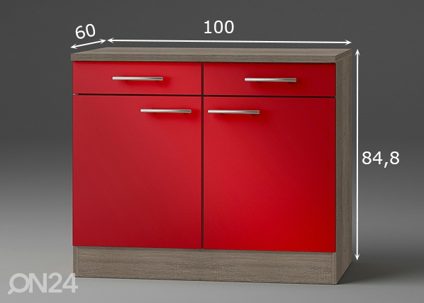 Нижний кухонный шкаф Imola 100 cm размеры