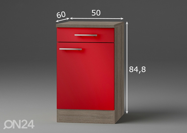 Нижний кухонный шкаф Imola 50 cm размеры