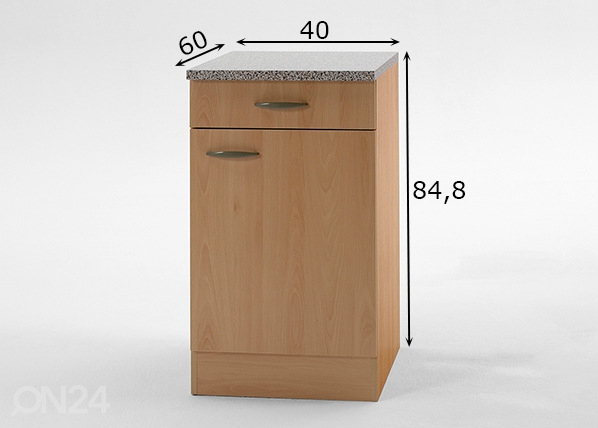 Нижний кухонный шкаф Klassik 40 cm размеры
