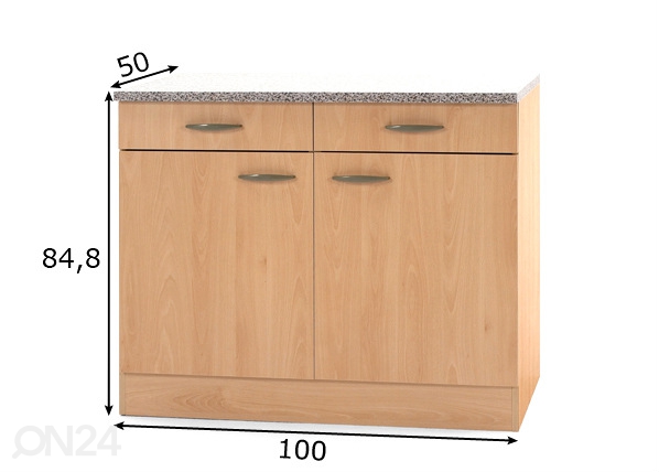 Нижний кухонный шкаф Klassik 50 размеры