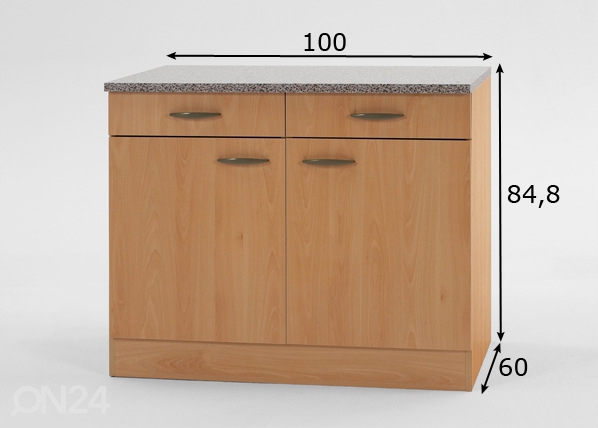 Нижний кухонный шкаф Klassik 60 размеры