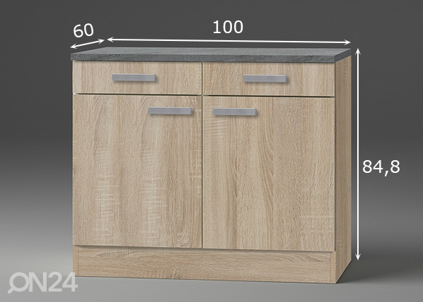 Нижний кухонный шкаф Neapel 100 cm размеры