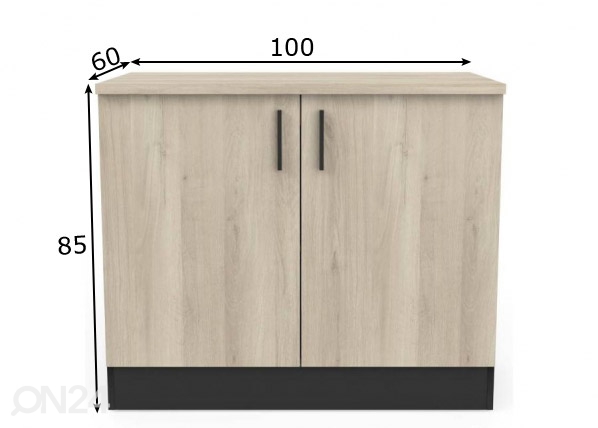 Нижний кухонный шкаф Origan 100 cm размеры