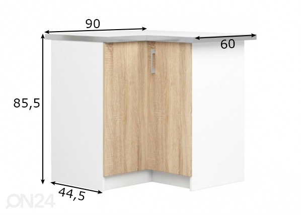 Нижний кухонный шкаф S90/90N размеры